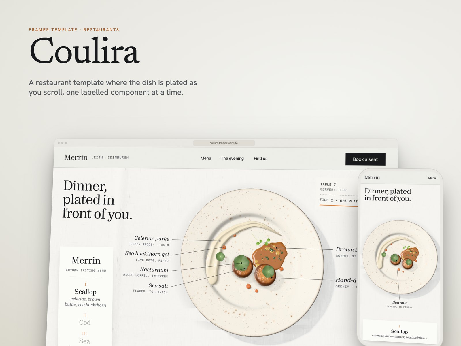 Coulira Framer template