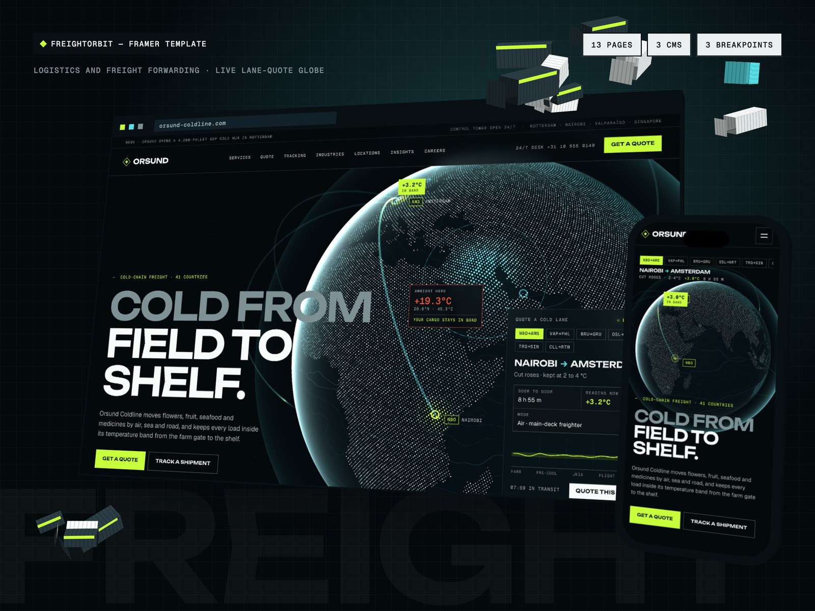 Freightorbit Framer template