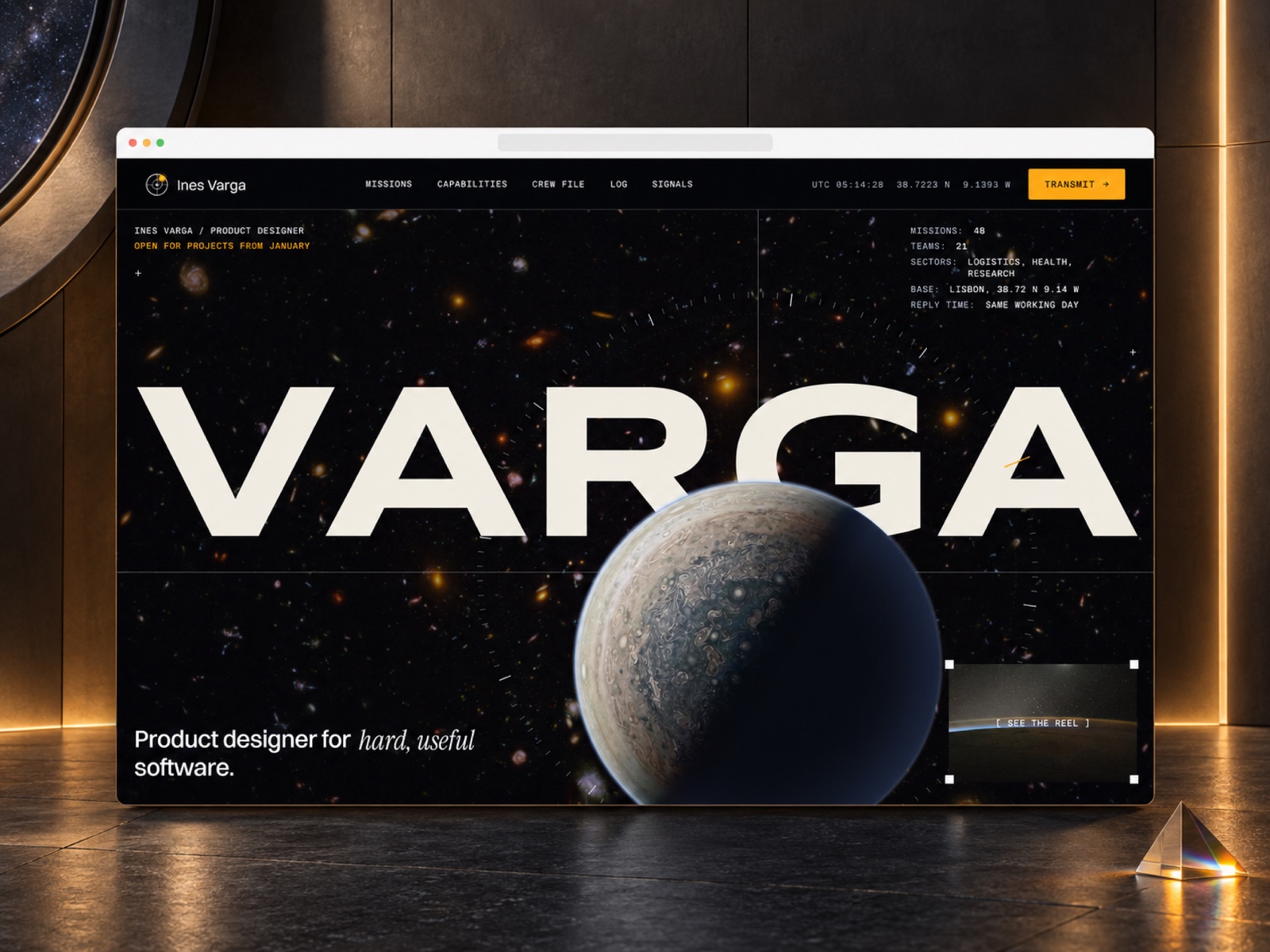 Galaxfolio template, view 1