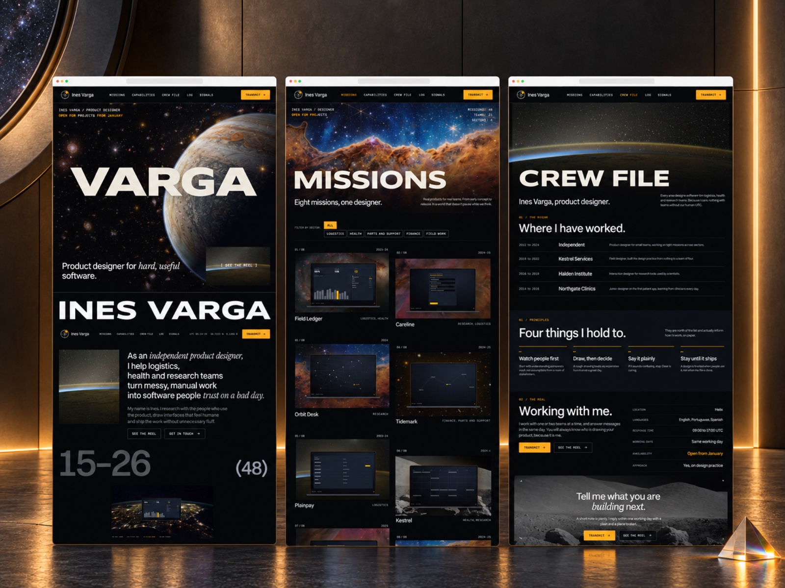 Galaxfolio template, view 2
