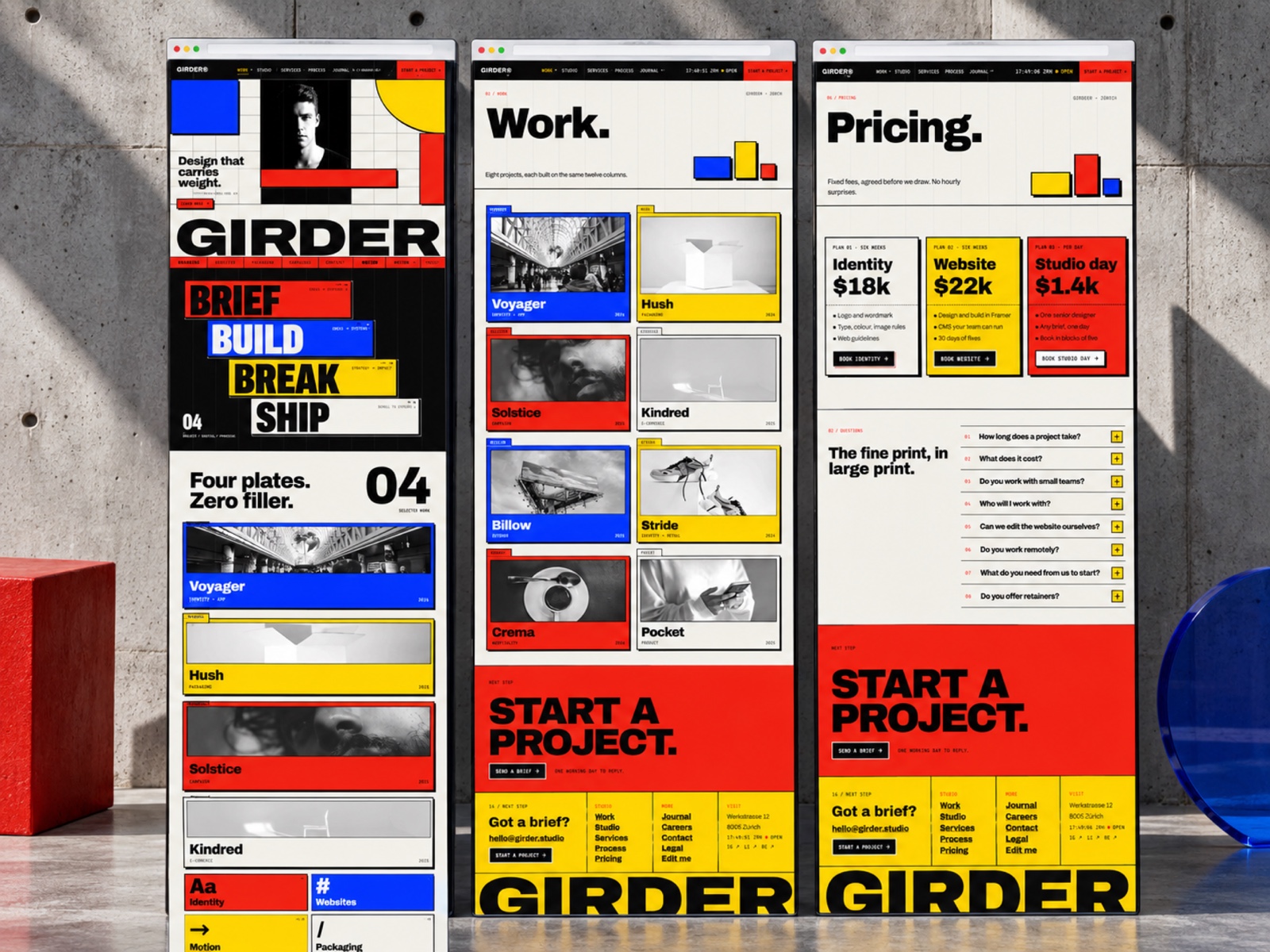 Girder template, view 2