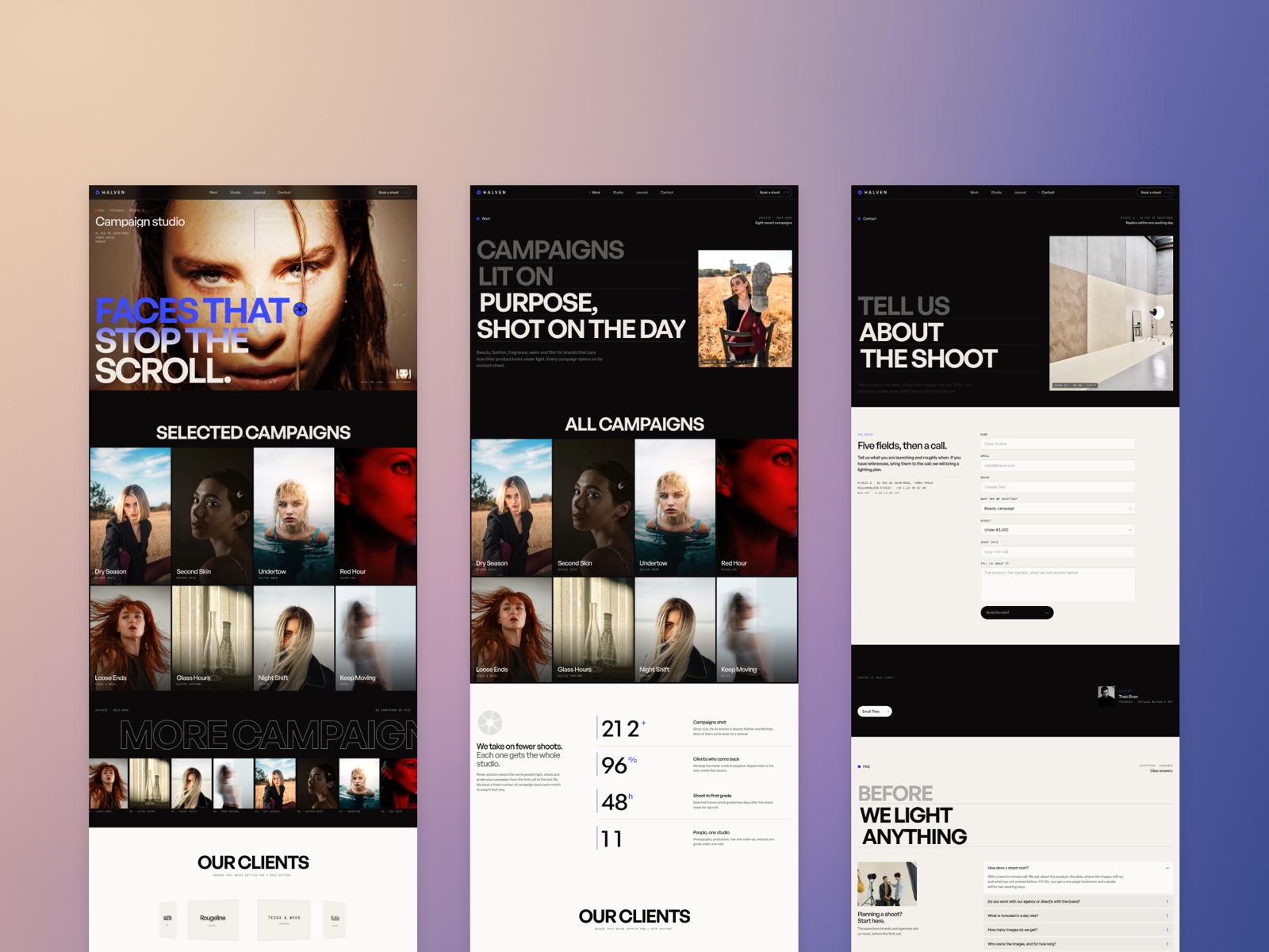 Glossfolio template, view 2