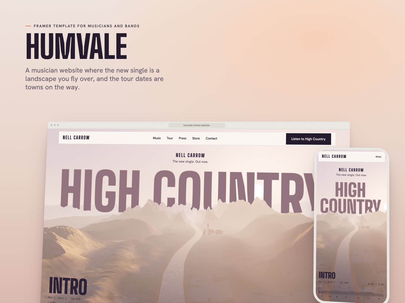 Humvale Framer template