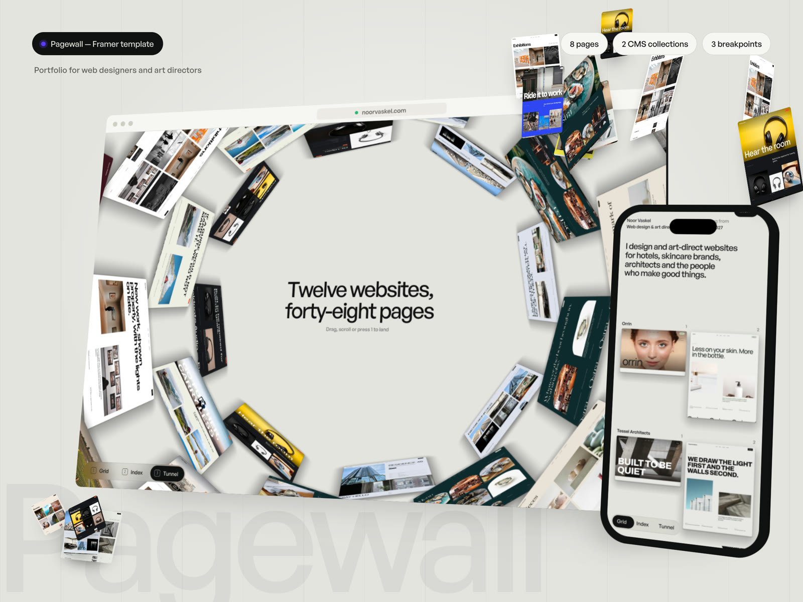 Pagewall Framer template