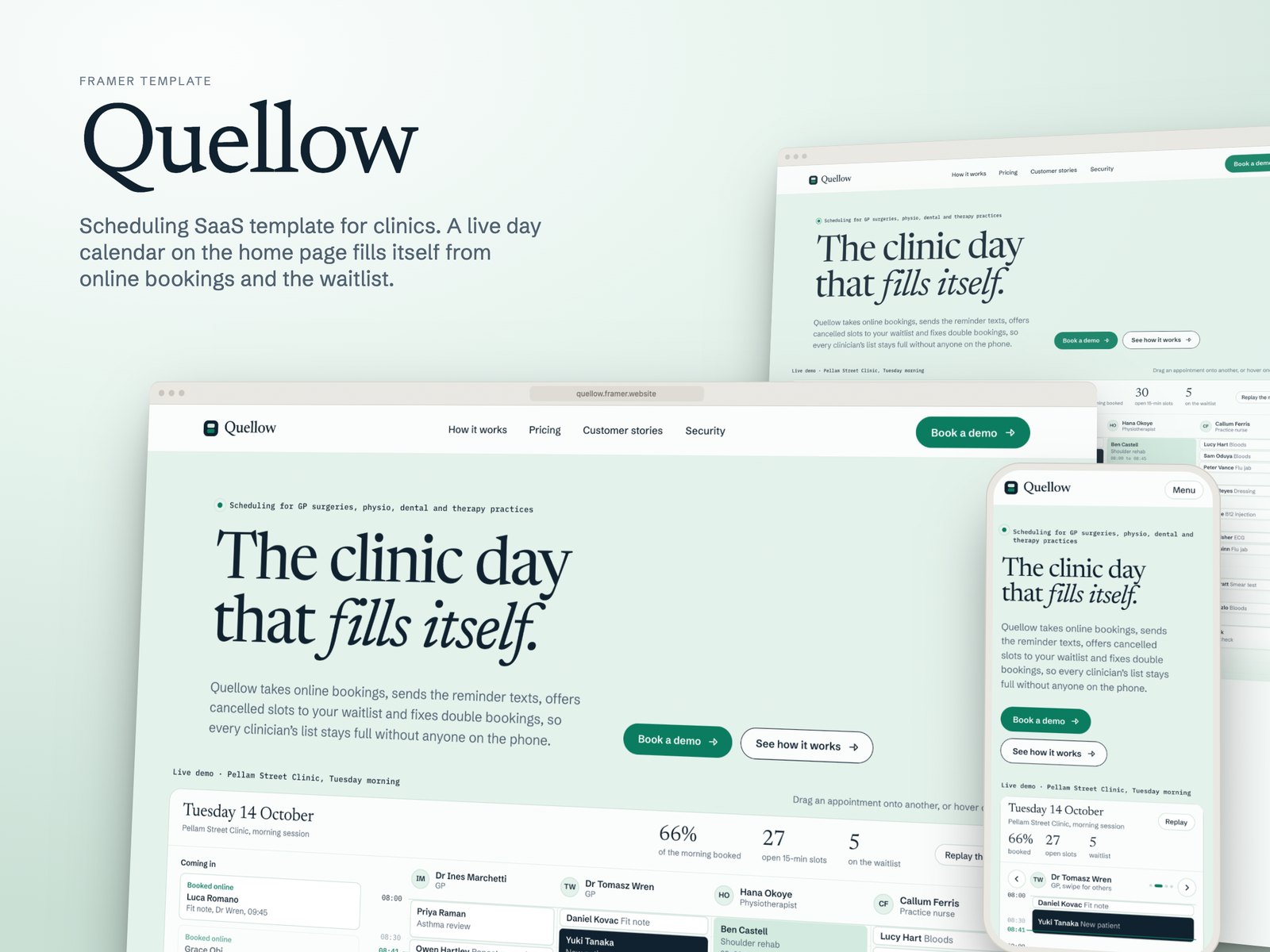 Quellow Framer template