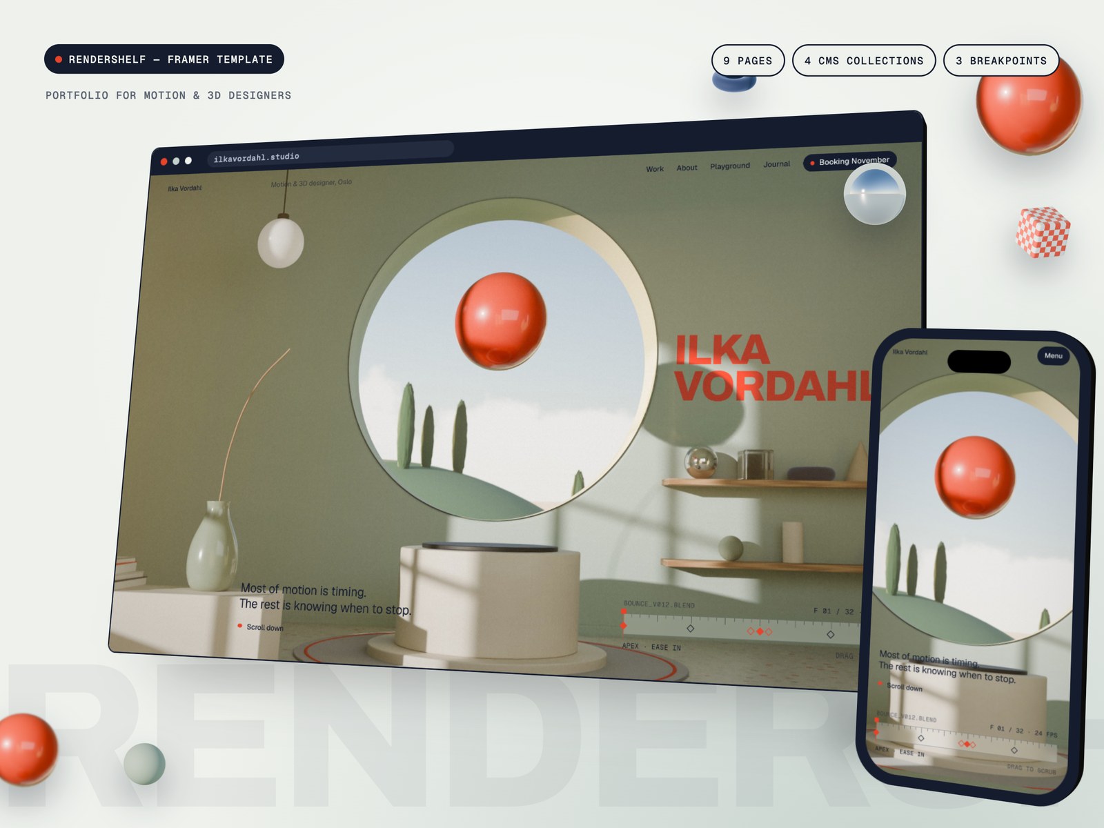 Rendershelf Framer template