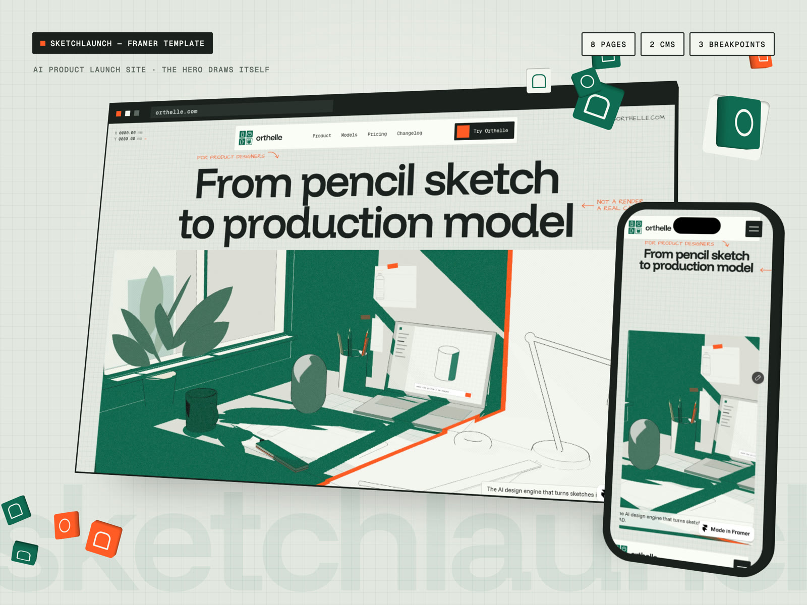 Sketchlaunch Framer template