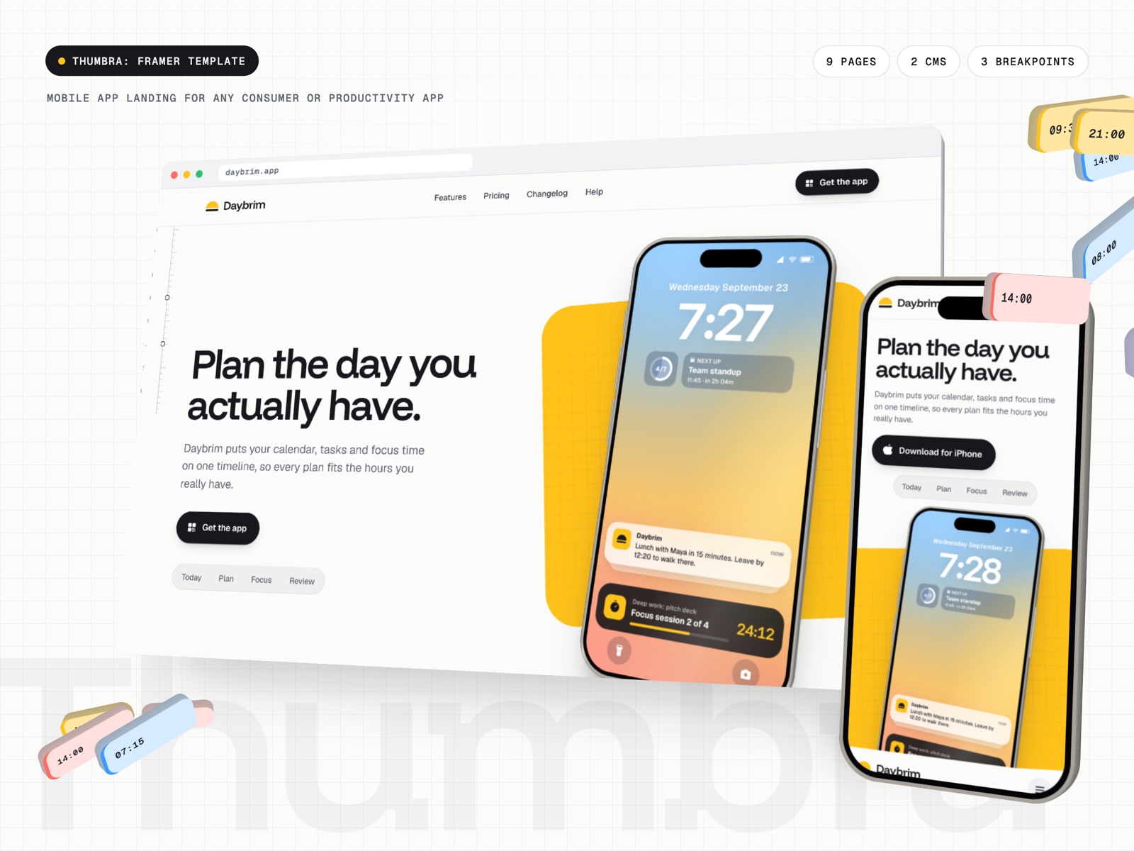 Thumbra Framer template