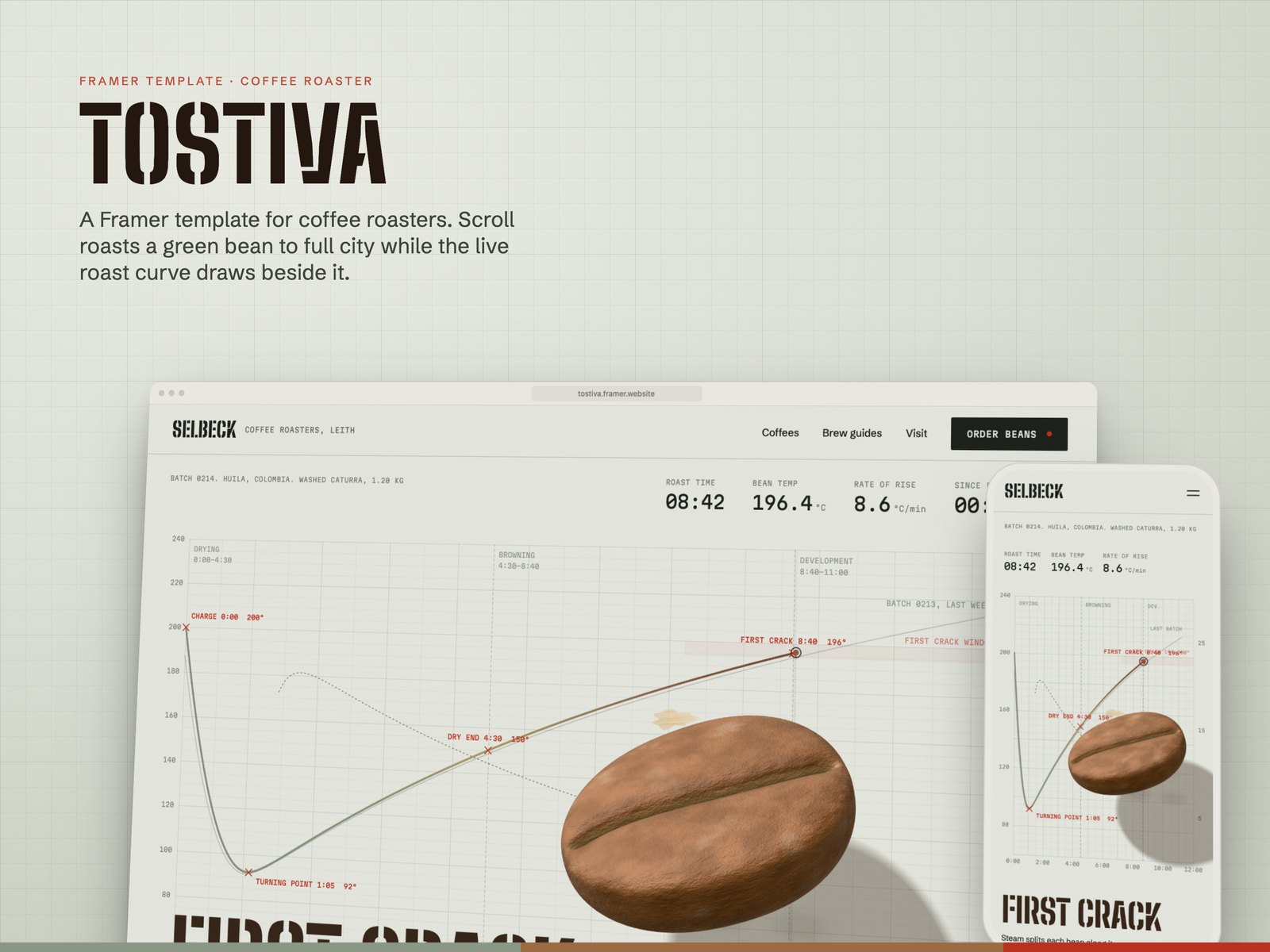 Tostiva Framer template